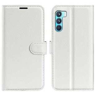 For OPPO K9 Pro Litchi Texture Horizontal Flip Protective Case with Holder & Card Slots & Wallet(White)