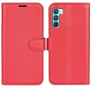 For OPPO K9 Pro Litchi Texture Horizontal Flip Protective Case with Holder & Card Slots & Wallet(Red)