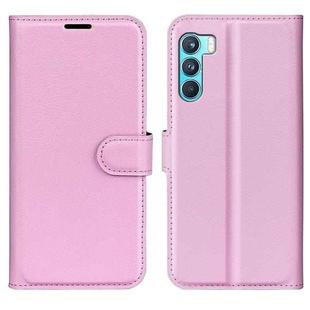 For OPPO K9 Pro Litchi Texture Horizontal Flip Protective Case with Holder & Card Slots & Wallet(Pink)