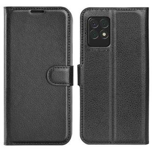 For OPPO Realme 8i Litchi Texture Horizontal Flip Protective Case with Holder & Card Slots & Wallet(Black)