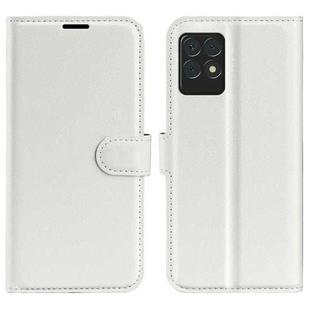 For OPPO Realme 8i Litchi Texture Horizontal Flip Protective Case with Holder & Card Slots & Wallet(White)