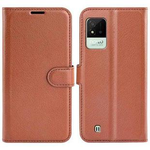 For OPPO Realme Narzo 50i Litchi Texture Horizontal Flip Protective Case with Holder & Card Slots & Wallet(Brown)