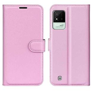 For OPPO Realme Narzo 50i Litchi Texture Horizontal Flip Protective Case with Holder & Card Slots & Wallet(Pink)