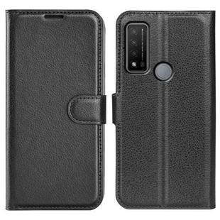 For TCL 20 R 5G Litchi Texture Horizontal Flip Phone Protective Case with Holder & Card Slots & Wallet(Black)