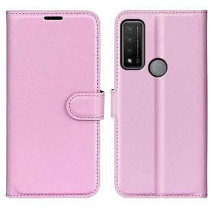 For TCL 20 R 5G Litchi Texture Horizontal Flip Phone Protective Case with Holder & Card Slots & Wallet(Pink)