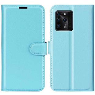 For ZTE Blade V30 Litchi Texture Horizontal Flip Phone Protective Case with Holder & Card Slots & Wallet(Blue)