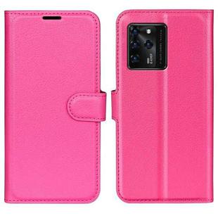 For ZTE Blade V30 Litchi Texture Horizontal Flip Phone Protective Case with Holder & Card Slots & Wallet(Rose red)