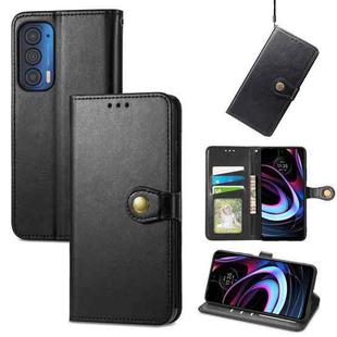 For Motorola Moto Edge 2021  Solid Color Leather Buckle Phone Case(Black)