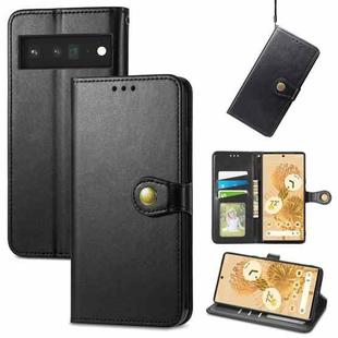 For Google Pixel 6 Pro Solid Color Leather Buckle Phone Case(Black)