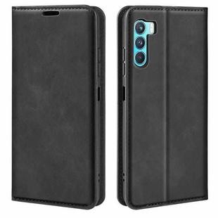 For OPPO K9 Pro Retro-skin Business Magnetic Suction Leather Case with Holder & Card Slots & Wallet(Black)