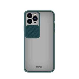 For iPhone 13 Pro MOFI Translucent Frosted PC + TPU Phone Case(Green)