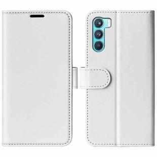 For OPPO K9 Pro R64 Texture Single Horizontal Flip Protective Case with Holder & Card Slots & Wallet& Photo Frame(White)