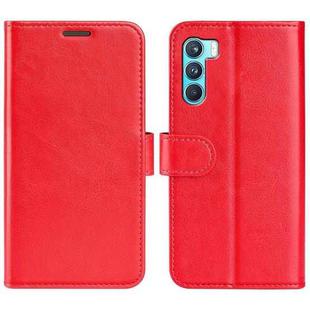 For OPPO K9 Pro R64 Texture Single Horizontal Flip Protective Case with Holder & Card Slots & Wallet& Photo Frame(Red)