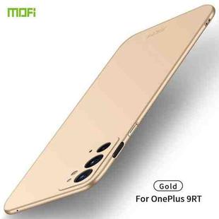 For OnePlus 9RT 5G MOFI Frosted PC Ultra-thin Hard Phone Case(Gold)