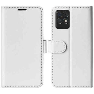 For OPPO Realme 8i R64 Texture Single Horizontal Flip Protective Case with Holder & Card Slots & Wallet & Photo Frame(White)