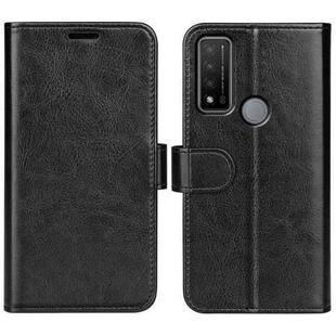 For TCL 20 R 5G R64 Texture Single Horizontal Flip Phone Protective Case with Holder & Card Slots & Wallet& Photo Frame(Black)