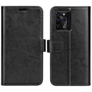 For ZTE Blade V30 R64 Texture Single Horizontal Flip Phone Protective Case with Holder & Card Slots & Wallet& Photo Frame(Black)