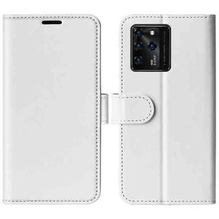 For ZTE Blade V30 R64 Texture Single Horizontal Flip Phone Protective Case with Holder & Card Slots & Wallet& Photo Frame(White)