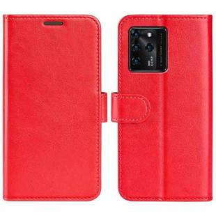 For ZTE Blade V30 R64 Texture Single Horizontal Flip Phone Protective Case with Holder & Card Slots & Wallet& Photo Frame(Red)