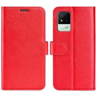 For OPPO Realme Narzo 50A R64 Texture Single Horizontal Flip Protective Case with Holder & Card Slots & Wallet& Photo Frame(Red)