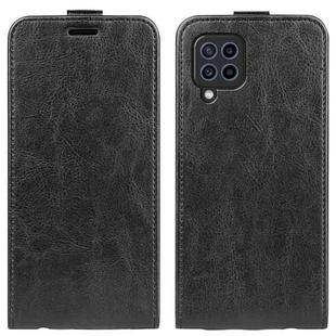 For Samsung Galaxy F22 R64 Texture Single Vertical Flip Leather Protective Case with Card Slots & Photo Frame(Black)