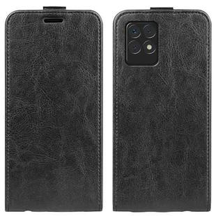 For OPPO Realme 8i R64 Texture Single Vertical Flip Leather Protective Case with Card Slots & Photo Frame(Black)