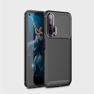 Beetle Series Carbon Fiber Texture Shockproof TPU Case for Huawei Honor 20 Pro(Black)