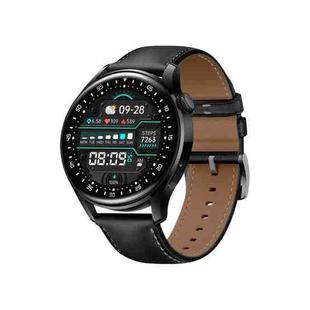 D3pro 1.32 inch Color Screen Smart Watch, IP67 Waterproof,Leather Watchband,Support Bluetooth Call/Heart Rate Monitoring/Blood Pressure Monitoring/Blood Oxygen Monitoring/Sleep Monitoring(Black)