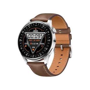D3pro 1.32 inch Color Screen Smart Watch, IP67 Waterproof,Leather Watchband,Support Bluetooth Call/Heart Rate Monitoring/Blood Pressure Monitoring/Blood Oxygen Monitoring/Sleep Monitoring(Brown)
