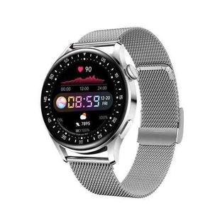 D3pro 1.32 inch Color Screen Smart Watch, IP67 Waterproof,Steel Watchband,Support Bluetooth Call/Heart Rate Monitoring/Blood Pressure Monitoring/Blood Oxygen Monitoring/Sleep Monitoring(Silver)