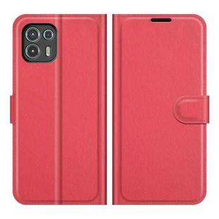 For Motorola Edge 20 lite 5G Litchi Texture Horizontal Flip Phone Protective Case with Holder & Card Slots & Wallet(Red)