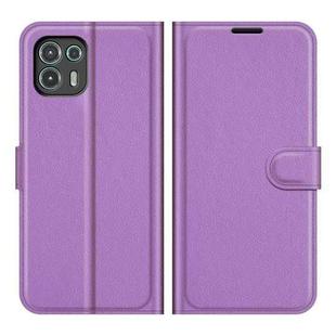 For Motorola Edge 20 lite 5G Litchi Texture Horizontal Flip Phone Protective Case with Holder & Card Slots & Wallet(Purple)