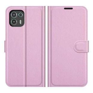 For Motorola Edge 20 lite 5G Litchi Texture Horizontal Flip Phone Protective Case with Holder & Card Slots & Wallet(Pink)