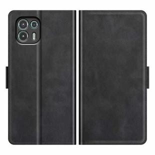 For Motorola Edge 20 lite 5G Dual-side Magnetic Buckle Horizontal Flip Phone Leather Case with Holder & Card Slots & Wallet(Black)