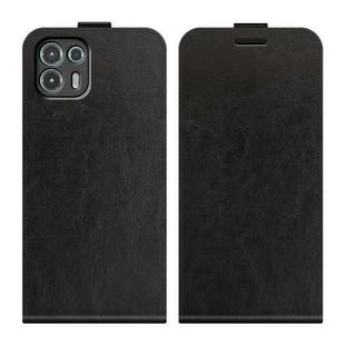 For Motorola Edge 20 lite R64 Texture Single Vertical Flip Leather Phone Protective Case with Card Slots & Photo Frame(Black)