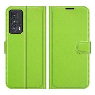 For Motorola Edge 20 Pro 5G Litchi Texture Horizontal Flip Phone Protective Case with Holder & Card Slots & Wallet(Green)