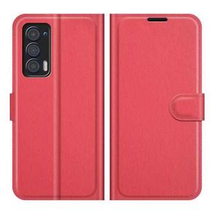 For Motorola Edge 2021 Litchi Texture Horizontal Flip Phone Protective Case with Holder & Card Slots & Wallet(Red)