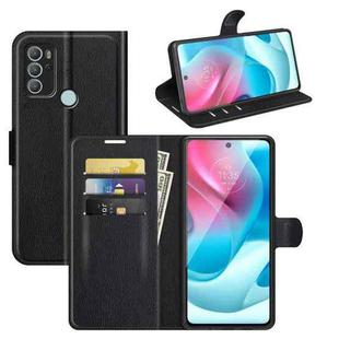 For Motorola Moto G60S Litchi Texture Horizontal Flip Phone Protective Case with Holder & Card Slots & Wallet(Black)