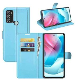 For Motorola Moto G60S Litchi Texture Horizontal Flip Phone Protective Case with Holder & Card Slots & Wallet(Blue)