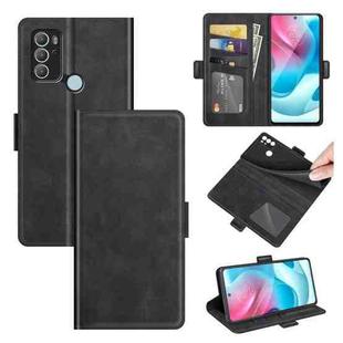 For Motorola Moto G60S Dual-side Magnetic Buckle Horizontal Flip Leather Case with Holder & Card Slots & Wallet(Black)