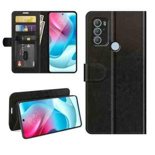 For Motorola Moto G60S R64 Texture Single Horizontal Flip Phone Protective Case with Holder & Card Slots & Wallet& Photo Frame(Black)