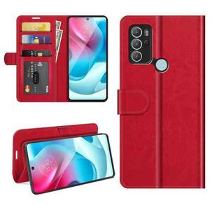For Motorola Moto G60S R64 Texture Single Horizontal Flip Phone Protective Case with Holder & Card Slots & Wallet& Photo Frame(Red)