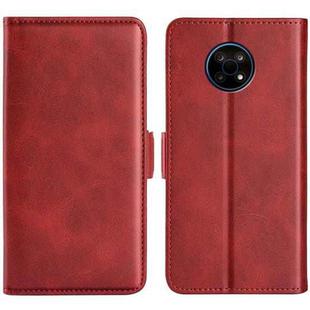 For Nokia G50 Dual-side Magnetic Buckle Horizontal Flip Phone Leather Case with Holder & Card Slots & Wallet(Red)