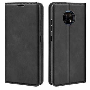 For Nokia G50 Retro-skin Business Magnetic Suction Phone Leather Case with Holder & Card Slots & Wallet(Black)