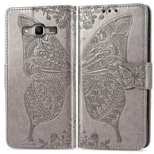 Butterfly Love Flowers Embossing Horizontal Flip Leather Case for Galaxy J2 Prime / G530, with Holder & Card Slots & Wallet & Lanyard(Gary)