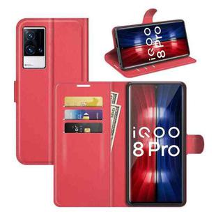 Litchi Texture Leather Phone Case For vivo iQOO 8 Pro (Red)