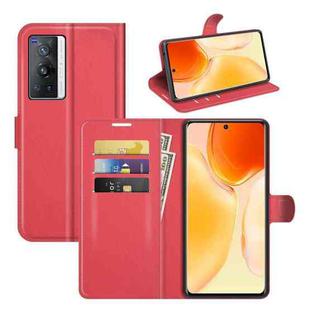 Litchi Texture Leather Phone Case For vivo X70 Pro(Red)