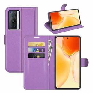 Litchi Texture Leather Phone Case For vivo X70 Pro(Purple)