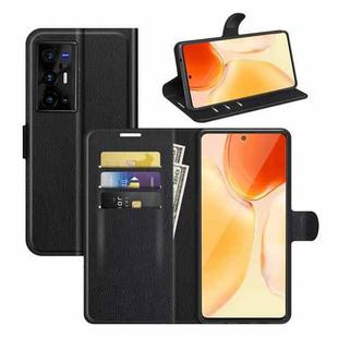 Litchi Texture Leather Phone Case For vivo X70 Pro+(Black)