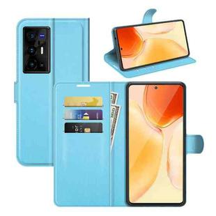 Litchi Texture Leather Phone Case For vivo X70 Pro+(Blue)